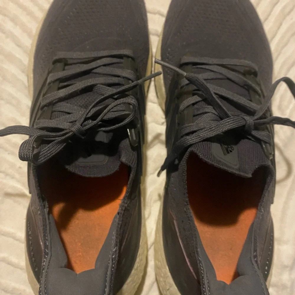 Adidas Ultraboost Men's Gray and Cream Athletic Shoes